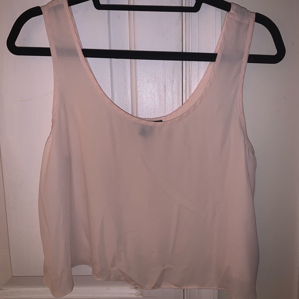 Forever 21 Sheer Cropped Tank Tøp